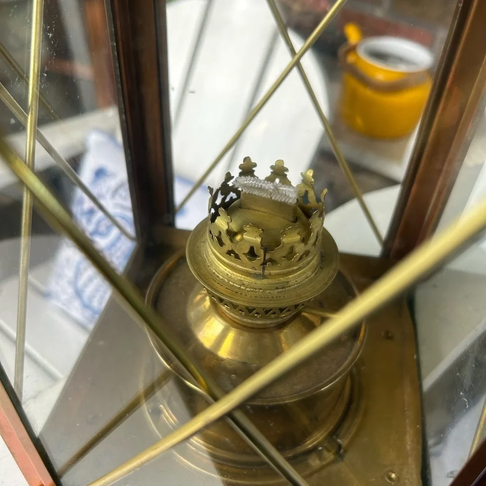 Vintage Brass & Copper Oil Lamp